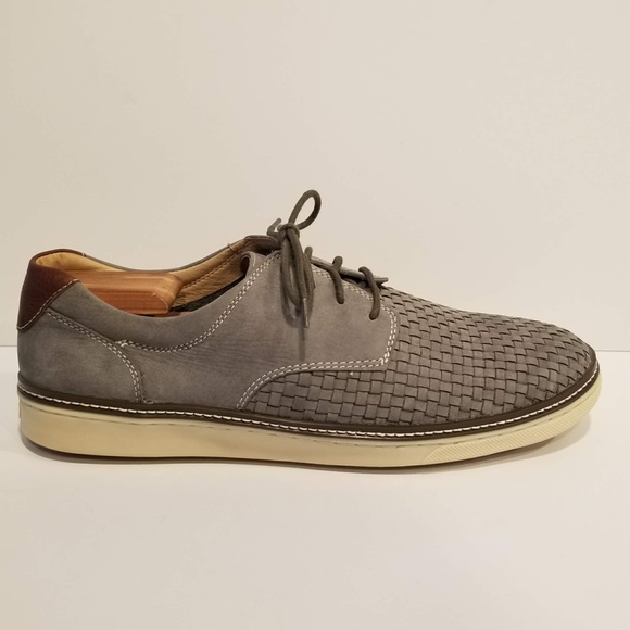 JOHNSTON & MURPHY McGuffey Woven Plain Toe Oxfords Mens Shoe Size 12 Gray Nubuck main image 5